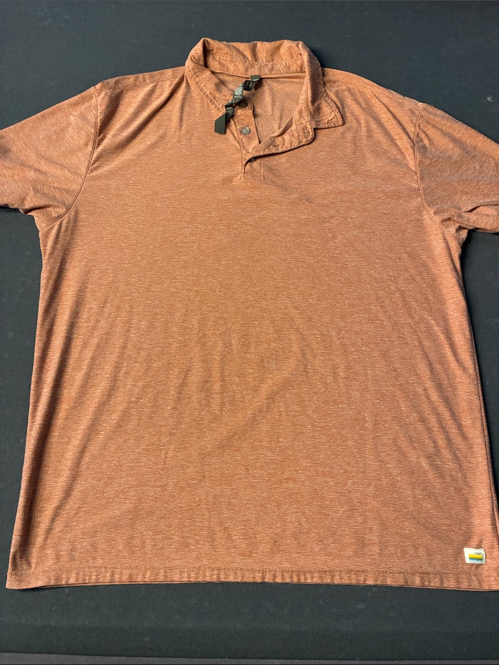 Vuori Men's Polo in Rust Heather Color